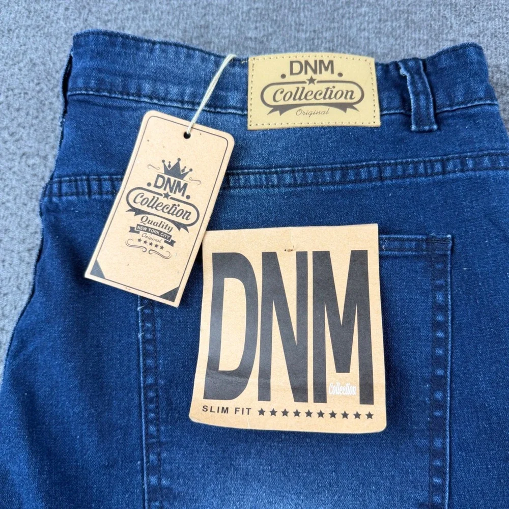 DNM Collection Slim Fit Jeans Men's‎ 40 Blue Strap Streetwear HD18-DNM006